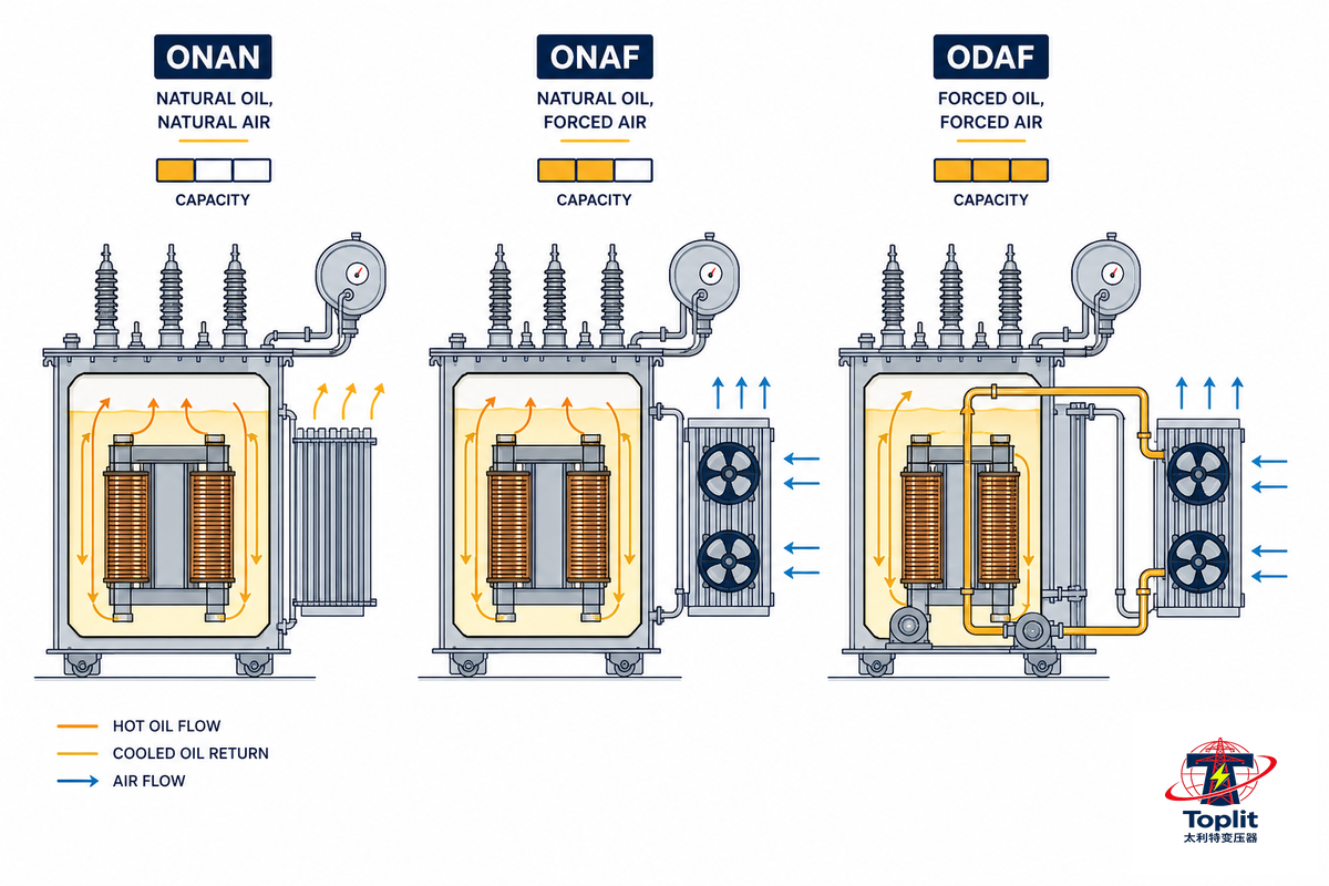 Cooling Classes Explained: ONAN, ONAF, and ODAF — Talite