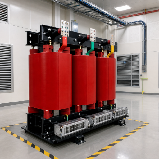 Indoor and dry-type transformer configuration