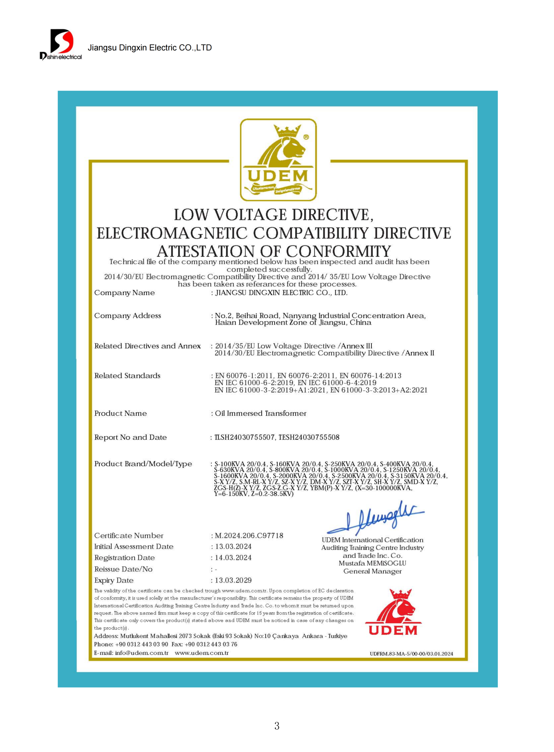 Talite Transformer Certificate 3