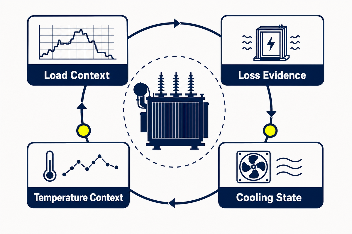 Transformer lifecycle evidence connecting load losses cooling and temperature