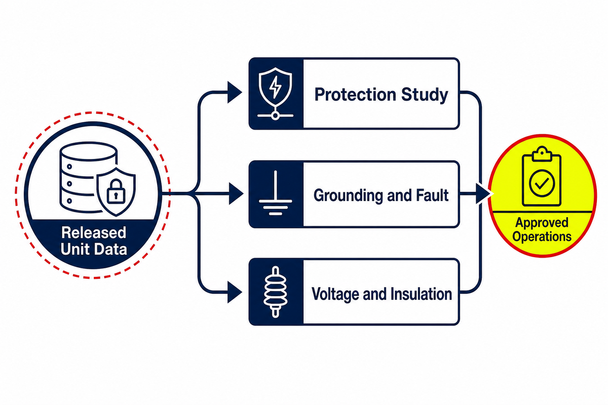 Released transformer data feeding protection grounding and insulation studies