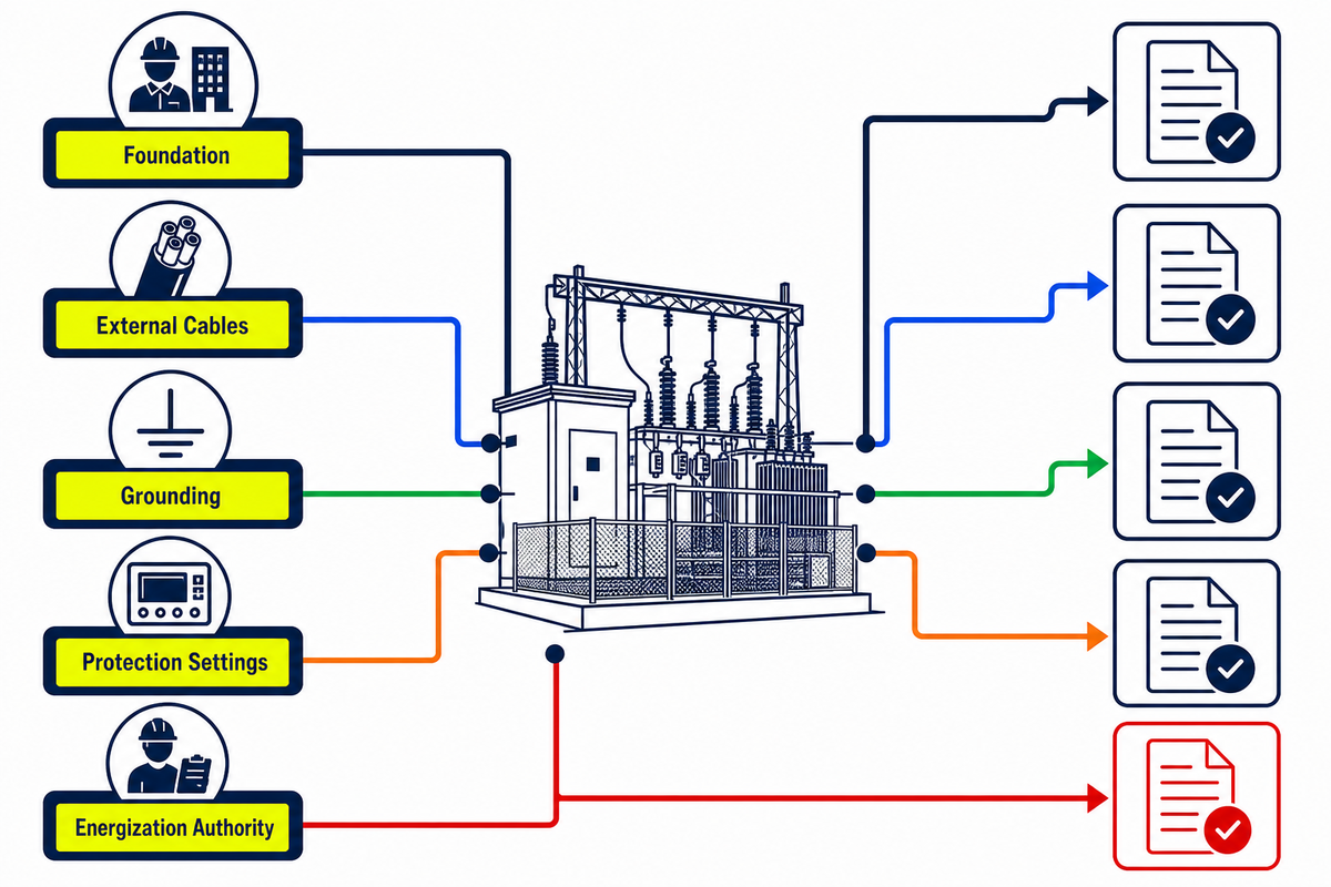 Compact substation interface responsibility map