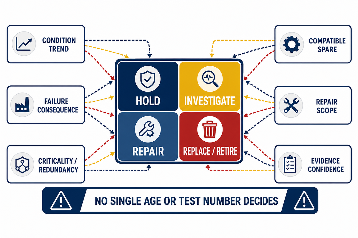 Repair, Replace, Retire, or Hold? The Evidence Decision