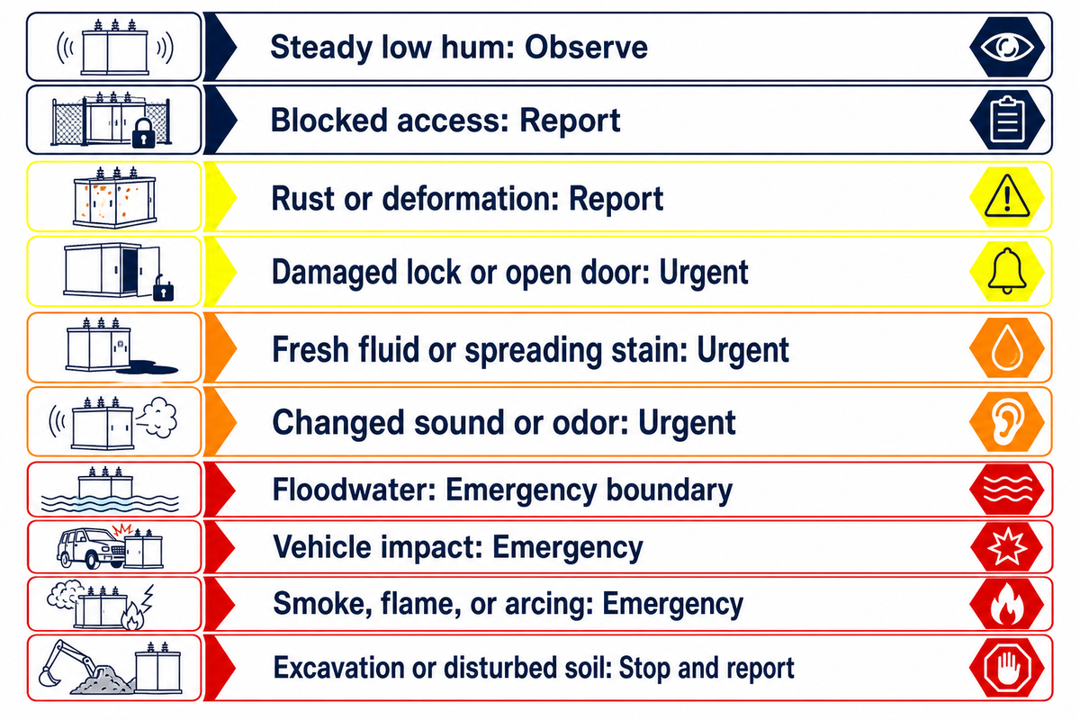 The 10-Signal Safe-Observation Board: Normal, Report, or Emergency? — Talite Transformer Co., Ltd.