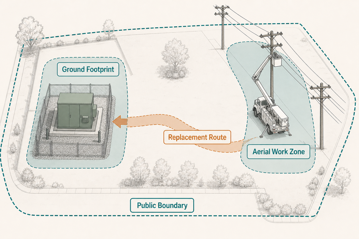 Compare Distribution Transformer Site Footprint, Exposure, and Access — Talite Transformer
