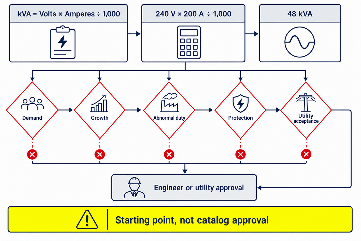 Size the Load Without Treating Catalog kVA as Design Approval — Talite Transformer Co., Ltd.