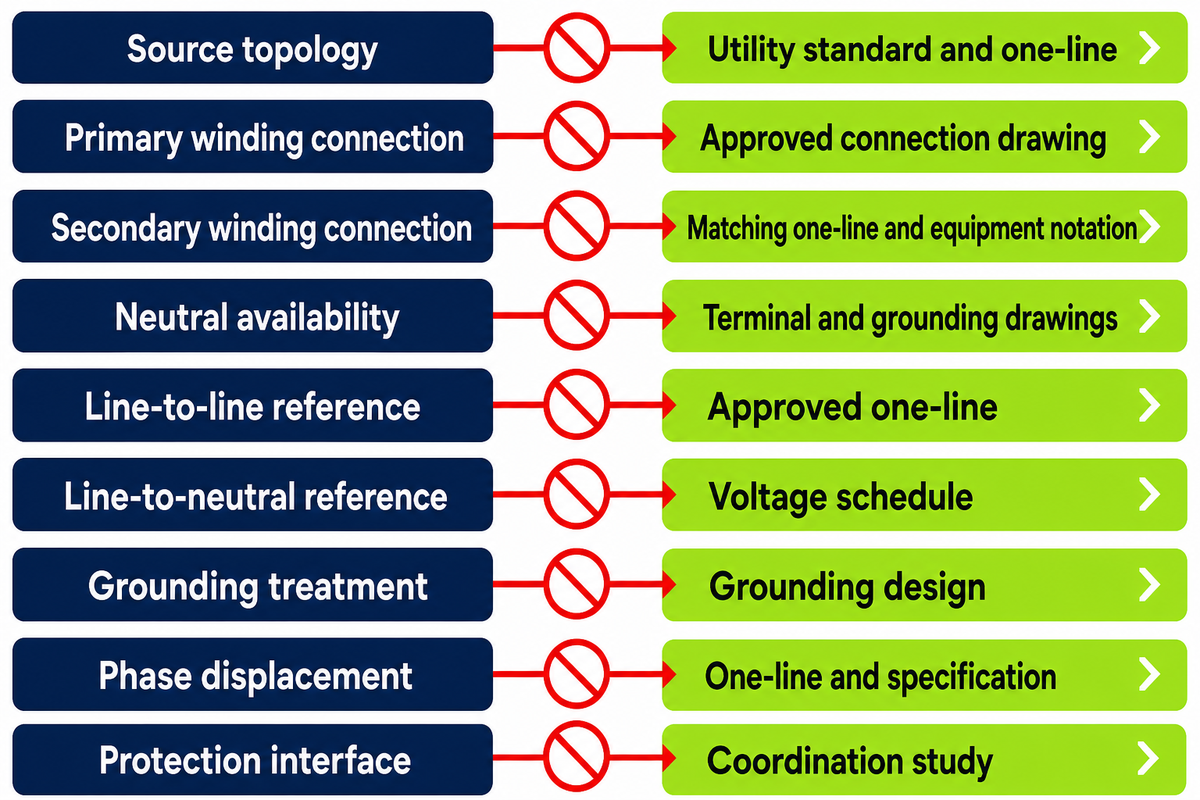 Why Mounting Labels Cannot Select a 3 Phase Transformer Connection — Talite