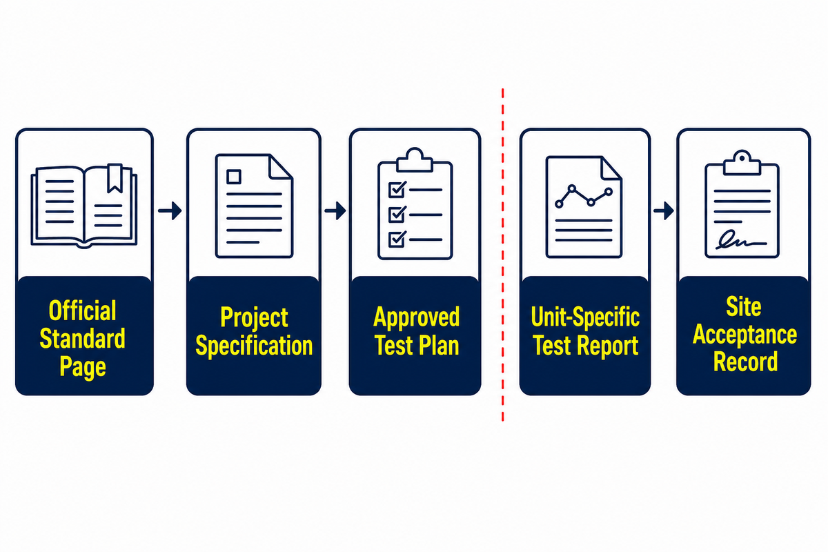 IEC IEEE and unit test report evidence chain for distribution transformers