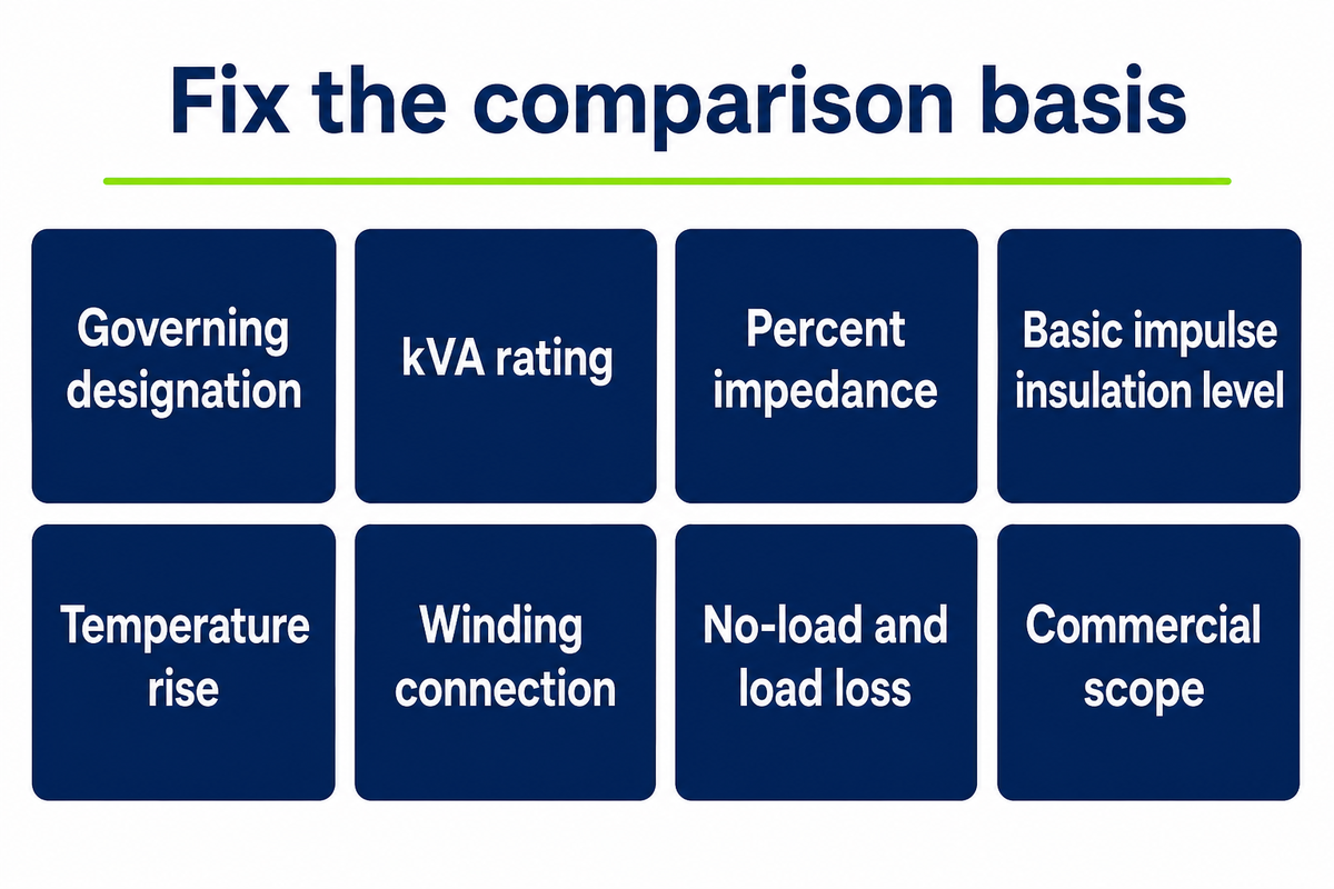 Eight fields a buyer must fix before quotes are issued if three offers are to line up