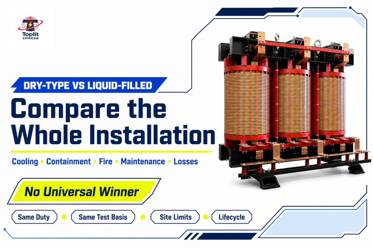 Dry-Type vs Liquid-Filled Transformers — Toplit Transformer