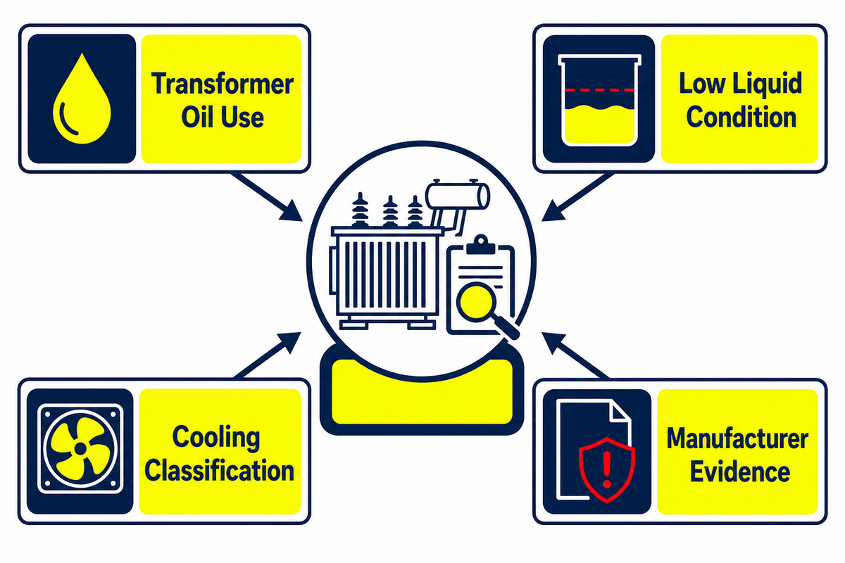Oil-immersed transformer FAQ map linking common questions to unit and project evidence
