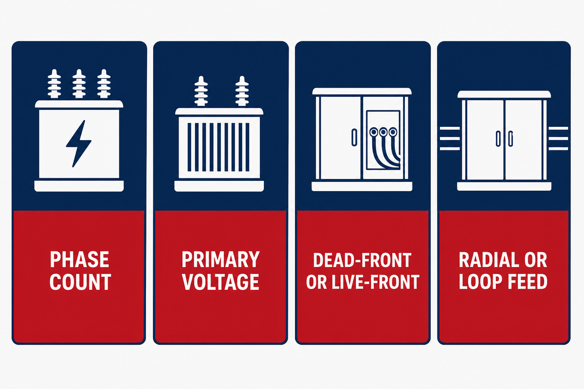 Which pad mount transformer configuration fits the feeder? — Toplit